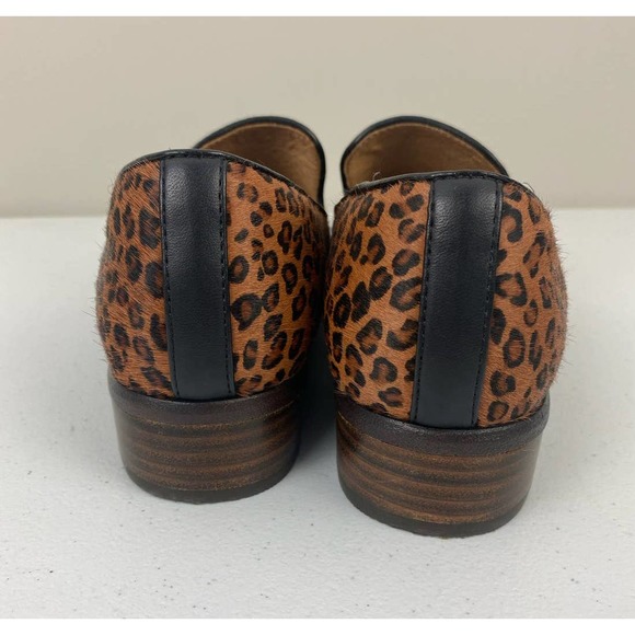 Women Sofft Severn cow hair leather leopard print heeled slip-on shoes, 7.5M - Picture 6 of 8